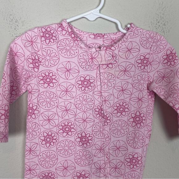 Aden + Anais Pink Floral One Piece Sleeper 3 to 6 Months - Picture 2 of 5